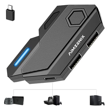 Joso Keyboard and Mouse Adapter for Nintendo Switch, Keyboard Adapter Compatible with Switch 2/Switch1, Xbox Series X|S/Xbox One, PS4 (Not for PS5) | Plug & Play | Custom Key Mapping