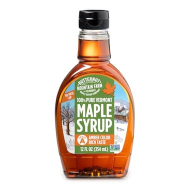Butternut Mountain Farm Pure Maple Syrup Grade A Amber Rich PET Bottle, 12 Fl Oz