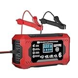 Corebox Battery Charger 6-Amp 12V Automatic Smart Battery Trickle Charger, Battery Maintainer Desulfator with Temperature Compensation for Car Truck Motorcycle Lawn Mower Marine