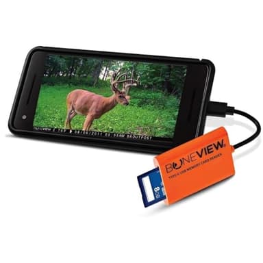 SD Card Reader for Android - Type C USB Trail Camera Viewer by BoneView - Backup Play Save and Share Deer Hunting Photo & Video from Game Cam Memory Chips on Most USB-C Smart Phones