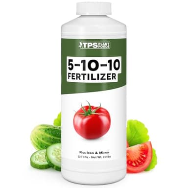 5-10-10 Fertilizer for Plants, Great for Root Vegetables, Tomatoes, and Flowers, Plant Fertilizer by TPS Plant Foods, 32oz (1 Quart)