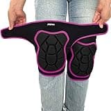 Mem/Women Cleaning Knee Pads, Waterproof Garden Knee Pad for Flooring, Flexible Soft Knee Protector for Outdoor/Indoors Work, Adjustable Safety Foam Pads for Yard Tile Construction, Rose Red L.