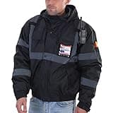 sesafety Reflective Jacket for Men, High Visibility Jackets, Safety Jackets for Men, Hi Vis Construction Bomber Jackets Waterproof with Pockets and Zipper, Black Bottom, Class 3