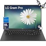 LG Gram Pro 16 Laptop Touchscreen 2in1 - Intel Core Ultra 7-155H - Windows 11 - Backlit Keyboard - 20.5 Hours Battery - Ultralight Thin - AI PC 2024 - w/HDMI (32GB RAM |1TB PCIe SSD)