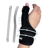 NOSIDAK TFCC Wrist Brace w/Thumb Spica Splint Right Hand, Carpal Tunnel Wrist Brace Night Support for Ulnar Sided Pain, De Quervains Tenosynovitis, DRUJ Instability, Tendonitis, CMC Joint, Arthritis