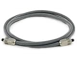 Monoprice Premium S/PDIF Digital Optical Audio Cable - Heavy Duty Mesh Jacket, Metal Connector Heads, 6 Feet, Silver