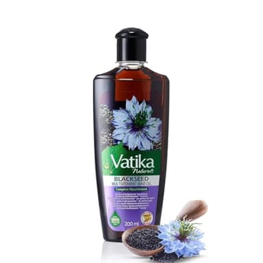 Dabur Vatika Ayurveda Herbal Black Seed Enriched Hair Oil for Complete Hair Care 200 ml / 6.76 fl oz)