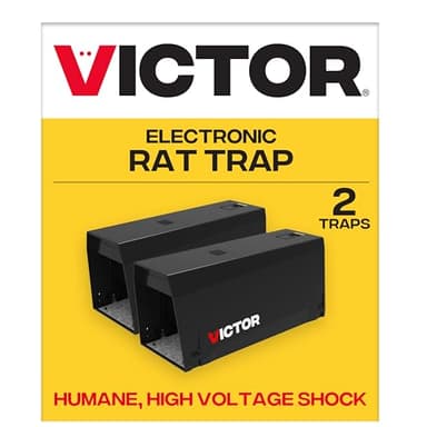 Victor Indoor Electronic Rat Trap, Humane Electric Rat Traps Indoor for Home, No Touch, No See Traps, Pack of 2 - M241BSR-2