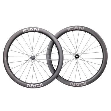 ICAN G40/G50 1320g/1375g Carbon Gravel Bike Disc Wheelset 700C Hooked Rimset 25mm Inner Width 36T Ratchet Hub (Compatible with Road HG Freehub, G50)