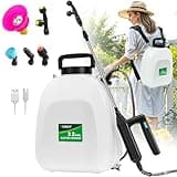 Battery Powered Sprayer 3.2 Gallon, VAXMAY Backpack Sprayer with 5 Mist Nozzles, Electric Garden Sprayer with USB Rechargeable Handle 32" Retractable Wand Portable Weed Sprayer for Lawn, Garden, Yard