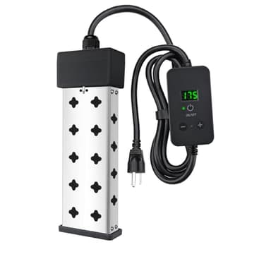 Immersion Water Heater 1800W, Portable Submersible, Real Time Temp Display, Thermostat Temp Control, Dry Burn Protection, Heating for Buckets Bathtubs Hot Tubs Above Ground and Inflatable Pools