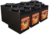 Qty 6: VMAX V6-225 6 Volt 225Ah Group GC2 AGM Deep Cycle Battery. Capacity: 225Ah Each; Energy: 1.55kWH Each