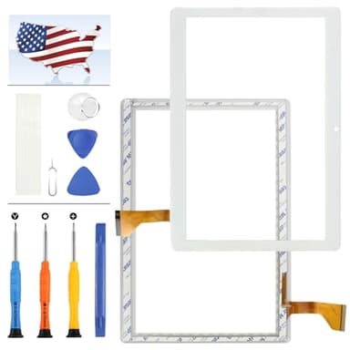 Screen Replacement for DUODUOGO G10 4G LTE 10.1 Inch 2.5D Glass Tablet PC Capacitive Touch Screen Digitizer Panel Repair Parts (White)