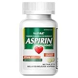HealthA2Z® Aspirin 81 mg | Low Strength | Enteric Coated | Pain Relief | Reduces Minor Aches Muscle Pain & Cramps | Fever Reducer | Reduces Headache (365 Counts)