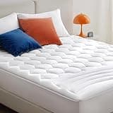 Bedsure California King Mattress Protector - Cal King Mattress Pad Topper with 8-21 Inches Deep Pocket, Quilted Fitted Soft Bed Cover Padded, White, 72x84 Inches