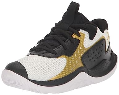 Under Armour Unisex Pre School Jet '23, (100) White/Black/Metallic Gold, 12, US