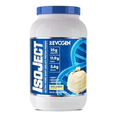 Evogen Isoject - Whey Protein Isolate | Ultra-Pure Whey Protein Powder with Ignitor Enzymes, BCAAs, and EAAs | Enhanced Absorption & Recovery | Vanilla | 25 Servings