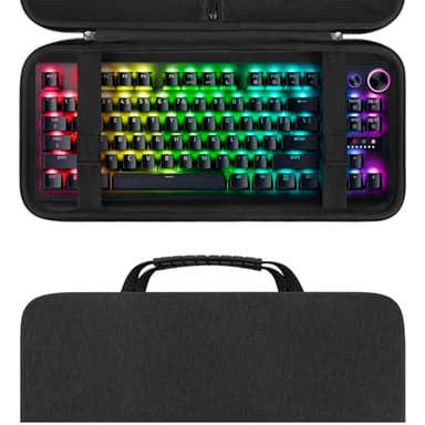 Linkidea Hard Travel Case for TKL Tenkeyless Keyboard, Computer 87 Key Wireless/Wired Keyboard Carrying Case Protective Storage Box Bag, Compatible with Razer Huntsman V2 TKL Tenkeyless Keyboard