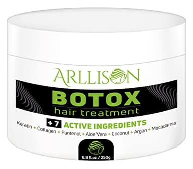 Arllison Botox Hair Treatment With Antifrizz, Soft Shiny Hair With Deep Hydration, Formaldehyde Free, Softens, Moisturizers, Adds Shine,volume control and hair smoothness,Brazilian 8.8 oz. /250g