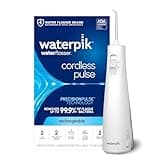 Waterpik Cordless Pulse Rechargeable Portable Water Flosser for Teeth, Gums, Braces Care and Travel with 2 Flossing Tips, Waterproof, ADA Accepted, WF-20 White, Packaging May Vary