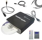 POSSPO CD DVD Player for Car with USB Port AUX Port, Portable External CD Player That Plugs into Car Laptop Desktop TV Computer, Plug & Play –Upgraded with Extra USB Extension Cable