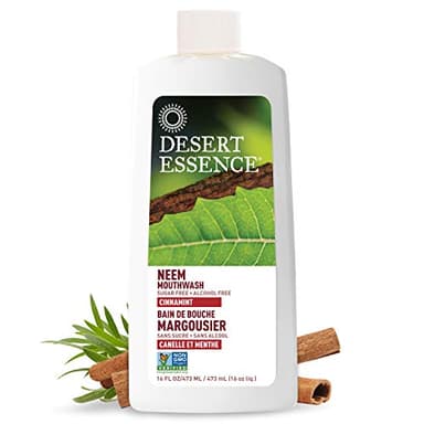 Desert Essence Coconut Oil Mouthwash- Alcohol & Sugar-Free - Coconut Oil & Tea Tree Oil Mouthwash for Adults & Kids 6+ - Promotes Gum Health, Fresh Breath, Soothing