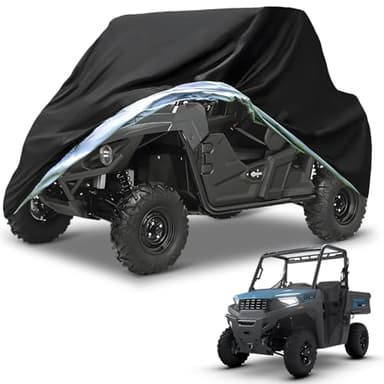 NEVERLAND UTV Covers Heavy Duty, 300D UTV Cover 2-3 Seater All-Weather Protection, Side by Side Cover Waterproof Outdoor Storage Windproof Compatible with Honda Pioneer Polaris Ranger 114"x 65"x 73"