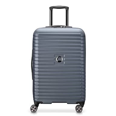 DELSEY PARIS Cruise 3.0 Hardside Expandable Luggage with Spinner Wheels, Graphite, Checked-Medium 24 Inch