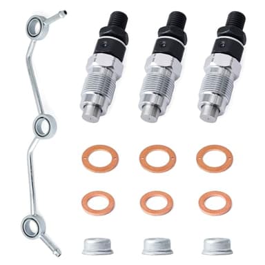 Esttlamer 16001-53900 Fuel Injectors & 1G962-42500 Fuel Return Overflow Pipe Compatible with Kubota D722 D782 D902 Parts Replace 1600153900 1G96242500