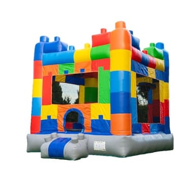 HeroKiddo 12.5'x13' Commercial Bounce House with Blower & Basketball Hoop; Durable 13' Tall Marble Vinyl Inflatable Jumper for Kids and Adults, Rental Quality, Indoor & Outdoor