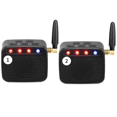 2-Pack Bluetooth Phone Ringer Amplifier - 120dB Loud External Cell Phone Alert with LED Lights, Whole-House Wireless System for Large Homes & Multi-Room Coverage