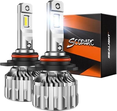 SEALIGHT 9012/Hir2 Bulbs 66000 LM Ultra-Bright 6500K White, S6 9012 Light Bulbs, Real 1:1 Size for Vehicle, Hir2 Fog Lights 80,000hrs+ Lifespan, CANbus-Ready Plug and Play, IP68, Pack of 2