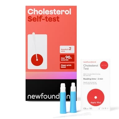 Newfoundland Cholesterol Levels Test Kit - 1 Pack - Lipid Profile Analysis - 99% Accurate Home Test for Total Cholesterol - Blood Sample Testing - CE Certified - Cholesterol Test Kit