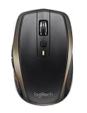 Logitech MX Anywhere 2 Wireless Mouse – Use On Any Surface, Hyper-Fast Scrolling, Rechargeable, for Apple Mac or Microsoft Windows Computers and laptops, Meteorite