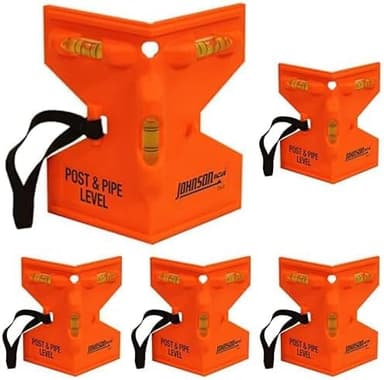 Johnson Level & Tool 175-O Orange Post & Pipe Level, 4" x 5" x 9", Orange (Pack of 5)
