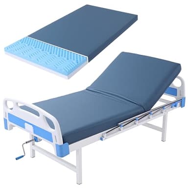 HOMBYS 5-Zone Memory Foam Hospital Bed Mattress for Pressure Relief & Pain Reduction, FDA Registered Medical Mattress for Home or Clinical Use, Waterproof Leakproof Cover, 76"x36"