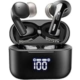 TOZO T20 Wireless Earbuds Bluetooth Headphones 48.5 Hrs Playtime with LED Digital Display, IPX8 Waterproof, Dual Mic Call Noise Cancelling 10mm Broad Range Speakers with Wireless Charging Case