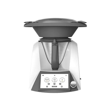 iCookmix All-in-One Smart Kitchen Machine, 12-Functions Automatic Cooking Robot with LCD Display and Guided Recipes, White/Gray