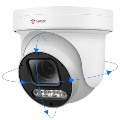 Anpviz 4K 8MP PoE PTZ Camera Outdoor, 5X Optical Zoom 2.7~13.5mm Lens, Pan 280° Tilt 90° IP Security Camera Human Vehicle Detection, Spotlight&Sound Alarm, 2 Way Talk, PTZIP30A80WD-SA-5X (U Series)