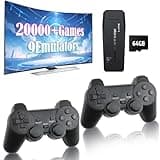Retro Game Console - Retro Game Stick,2024 New Upgrade Built in 25330+Games Plug and Play Video Game Console,Dual 2.4G Wireless Controllers,4K HDMI Output,15 Classic Emulators (64G Memory Card)