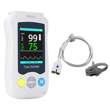 Manhero Continuous Pulse Oximeter Fingertip for Baby, Medical Grade Accuracy Oximeters Handheld Blood Oxygen Saturation Monitor Infant Fast Spo2 Reading Kids Overnight Pediatric Pulse Oxi with Heart Rate and Alarm