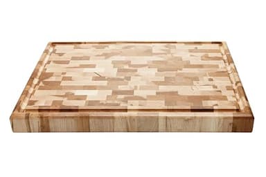 L14186 - Labell Maple End Grain Butcher Block with Groove, 14x18x1.5in