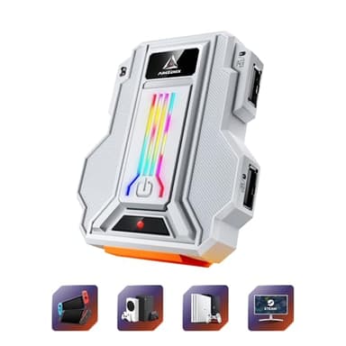 AIMZENIX Keyboard and Mouse Adapter for NS2, PS4, PS3, Switch, Xbox Series S/X, Xbox One, Xbox 360 - Striker PRO Supports Headset, APP Real-time Adjustment, White [Latest Version: 3016]