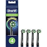 Oral-B Crossaction Electric Toothbrush Replacement Brush Head Refills, Black, 4 Count (Pack of 1)
