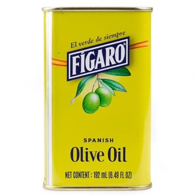 Figaro Spanish 100% Pure Olive Oil, All Natural, Premium Quality Olive Oil for Cooking, Frying, and Salad Dressing, Heritage Brand Since 1919, 6.49 Fl Oz Can