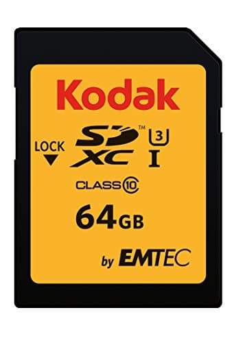 Kodak SDXC Card 64GB UHS-I U3 V30 Ultra - Up to 95MB/s Max Read Speed - Write Speed 85MB/s Max - Storage of 4K Ultra HD Videos and HD Photos - SD Card