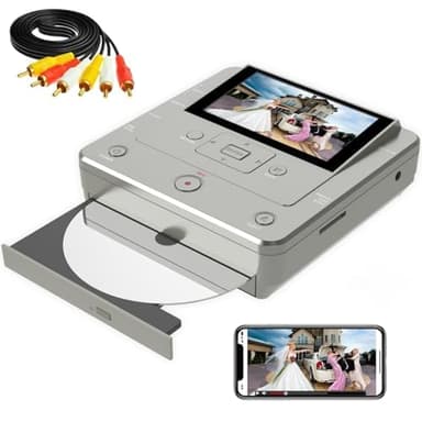 VHS to DVD Recorder, TV to USB Device or SD Card or HDD Recorder, Smart Phone WiFi to DVD/USB/SD/HDD Copy, WiFi APP Media Recorder【Comes with 10 Free DVD-R 】