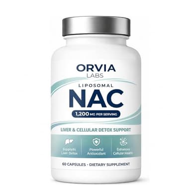 Hyuikiu ORVIA Labs Liposomal NAC Supplement, Daily Cellular Wellness Support, Easy-to-Swallow Capsules - 60 Capsules