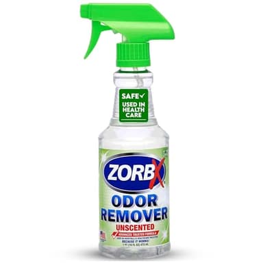 ZORBX Unscented Odor Eliminator for Strong Odor 16 Fl Oz - Used in Hospitals & Healthcare Facilities - Advanced Trusted Formula, Fast-Acting Odor Remover Spray for Dog, Cat, House & Carpet