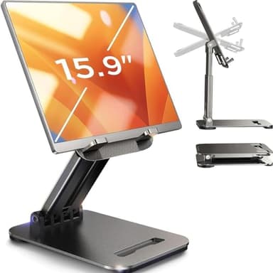 LISEN Tablet Stand, for iPad Stand Tablet Holder for Desk, Desk Accessories for Men Dorm Essentials Portable Monitor Stand for Apple iPad mini Accessories Switch Kindle